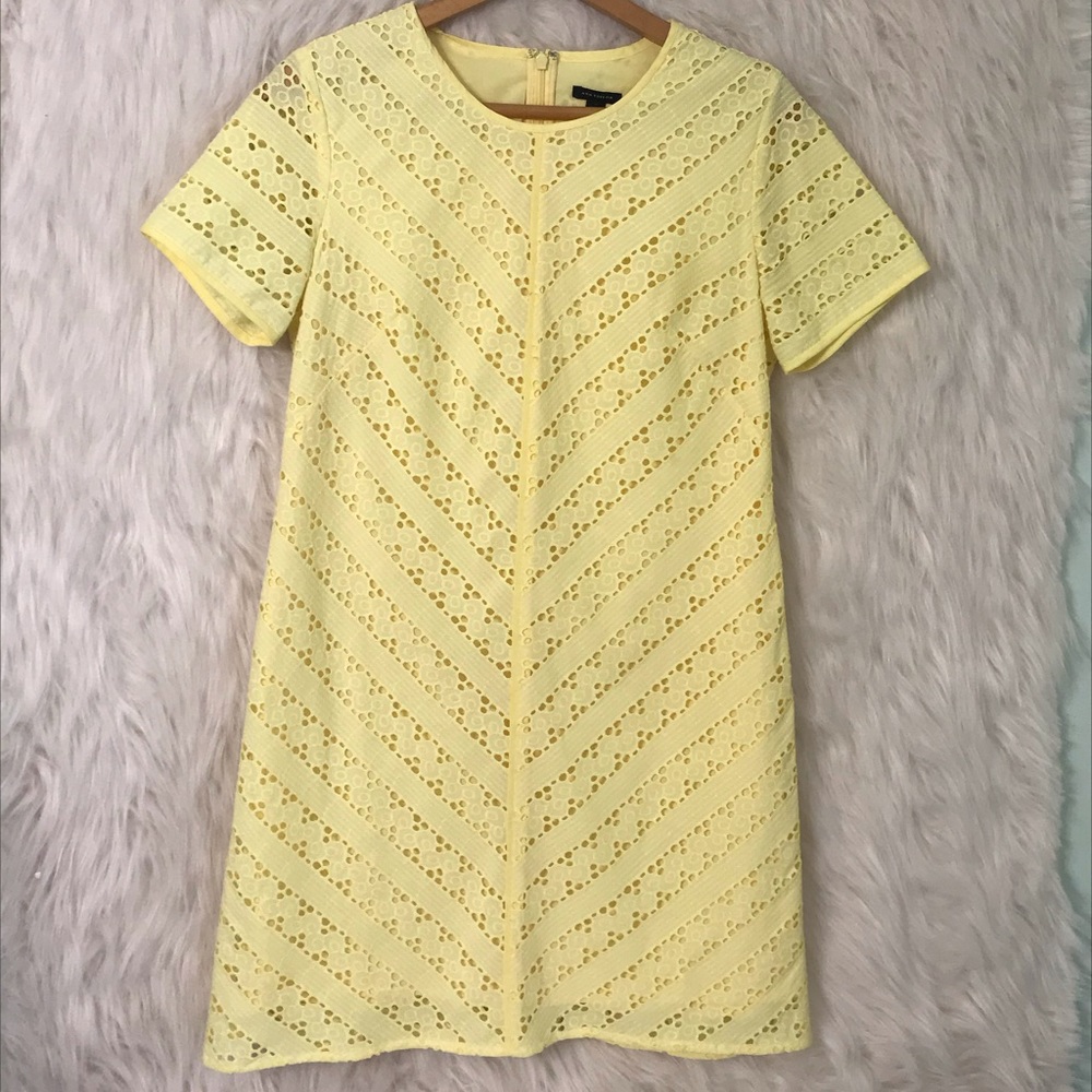 Ann Taylor Yellow Eyelet Dress